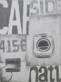 1960s American Pop Art hyperrealist drawing Lucky Strike