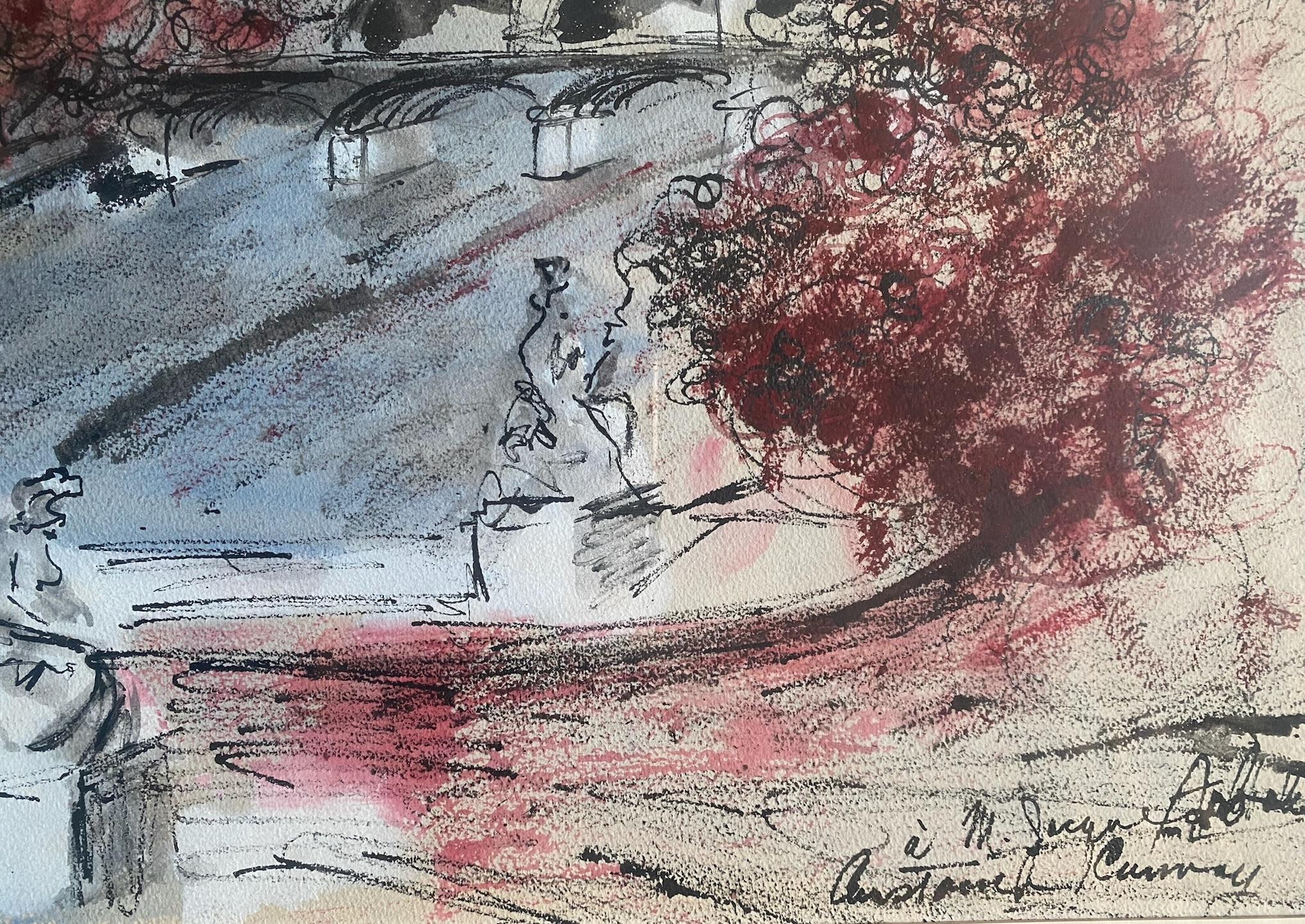 Mid-Century Modern Paris: A View of the Seine - American Modern Art by Fred Conway