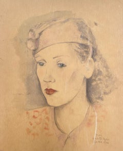 Beautiful May, Boston, 1936: intimate art deco modernistportrait of young woman