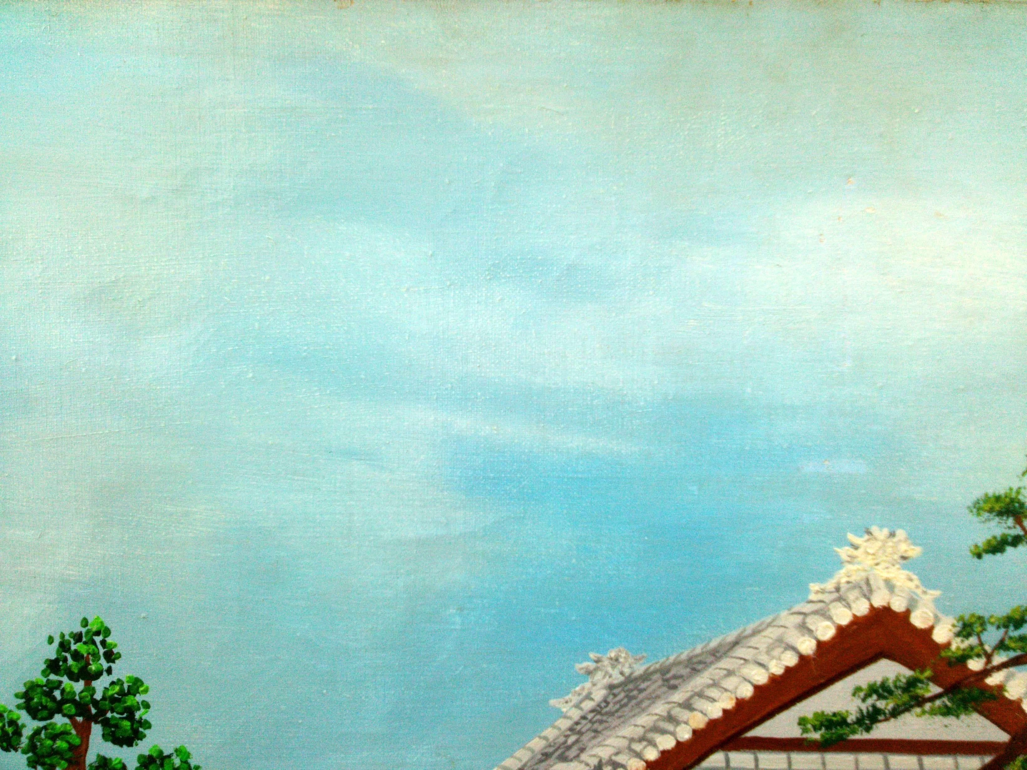 Une peinture parfaite pour les amoureux du Japon et ceux de l'art extérieur primitif/naïf. 
Il s'agit de l'œuvre d'un artiste extraordinaire, reconnu internationalement, qui a eu une vie extraordinaire.

Maurice LOIRAND (1922-2008) est né dans une
