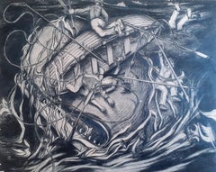 Moby Dick 4 original mid century illustrations for Herman Melville's masterpiece