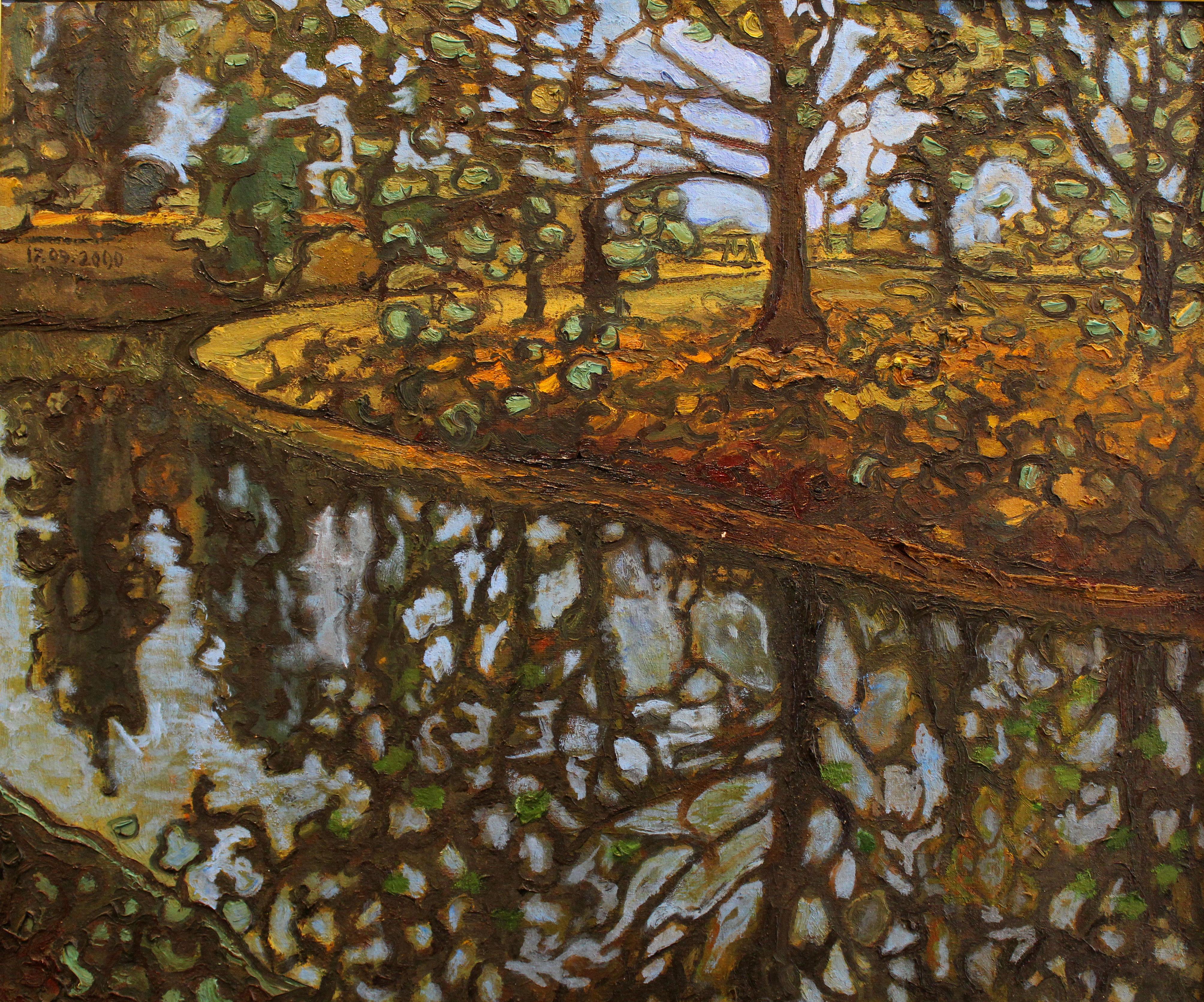 Sergei Sidorov Landscape Painting - Lake Scene