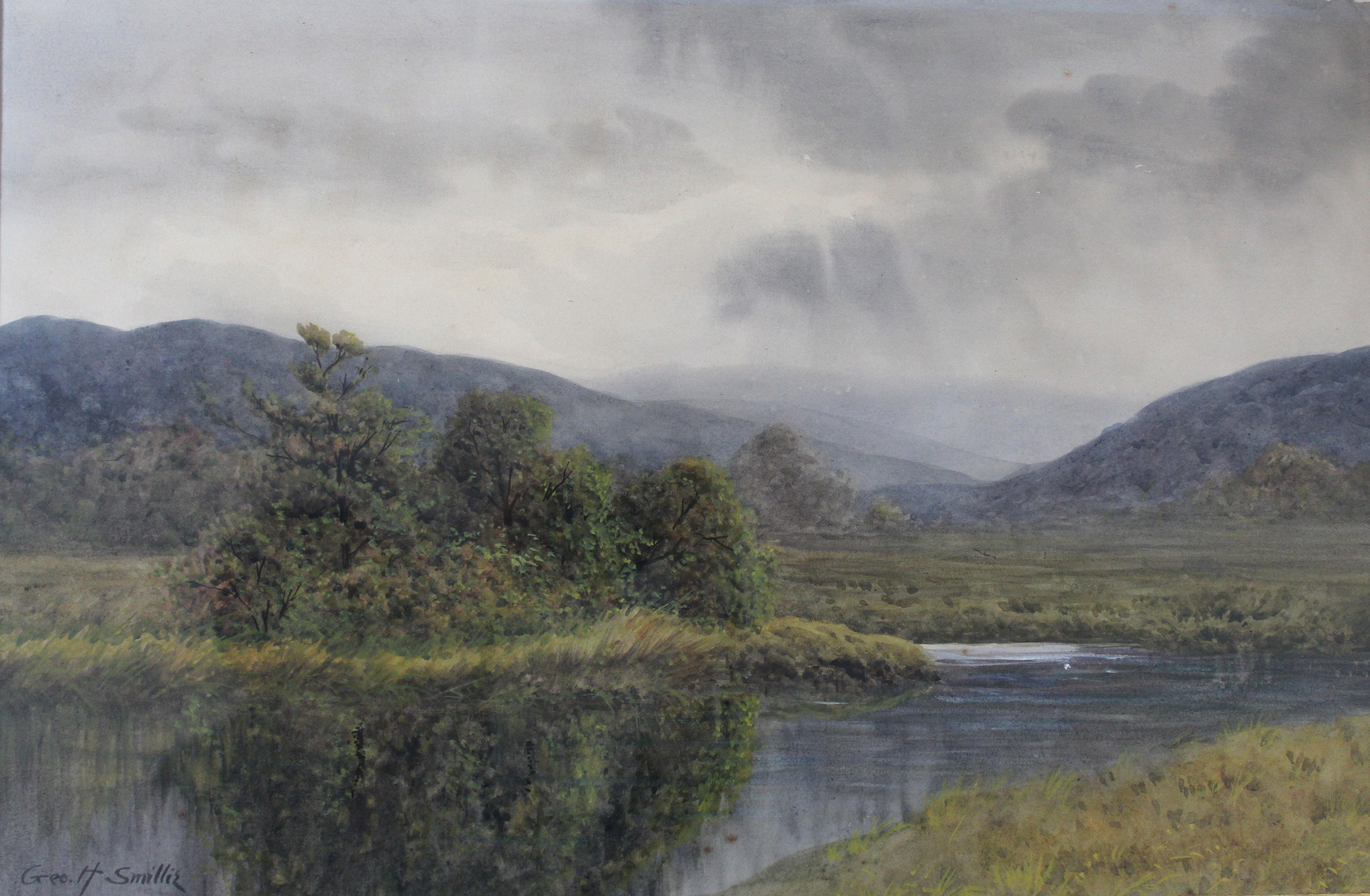 George Henry Smillie Landscape Painting - George Smillie, Lake Scene