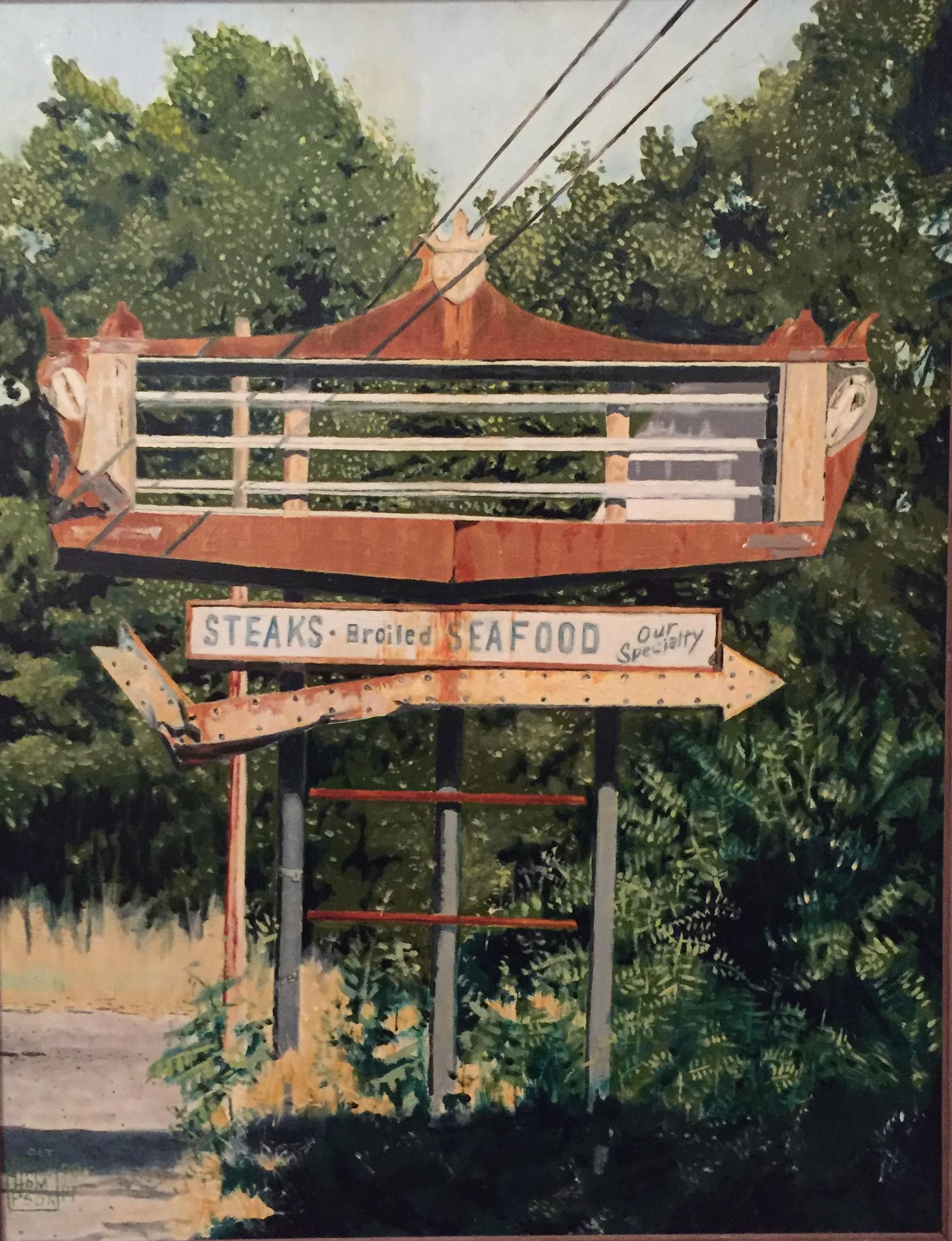 ""Rt. 30 - Caledonia, PA"" - Zeitgenössisches Gemälde der Americana Straße