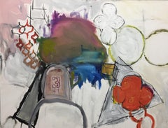 "Agent" - Grande peinture abstraite contemporaine