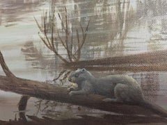 Murrell Butler "Bayou Sunset" - Large Framed Louisiana Landscape Painting