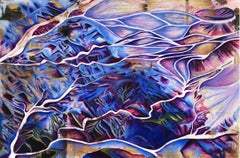 Britney Penouilh "Earth Through Time" Contemporary Multimedia Abstract Landscape