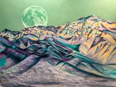 "Providence Mountains" Contemporary Abstract Multimedia Painting