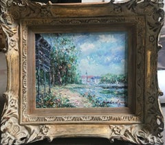 Impressionist Lake Scene