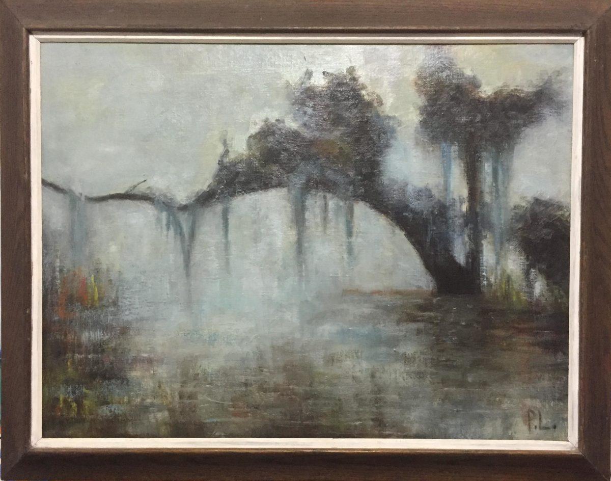 Pat Livingston Landscape Painting - "Bayou Barataria" Louisiana - Framed Contemporary Impressionist Landscape