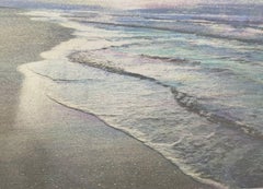 "Colorfield Beach - Sunrise" Framed Contemporary Pastel Seascape Painting