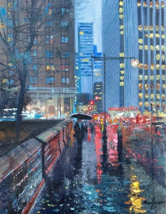 Rain Along Central Park, New York City