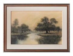 Alexander Drysdale, Louisiana Bayou (Framed Antique Landscape Painting)
