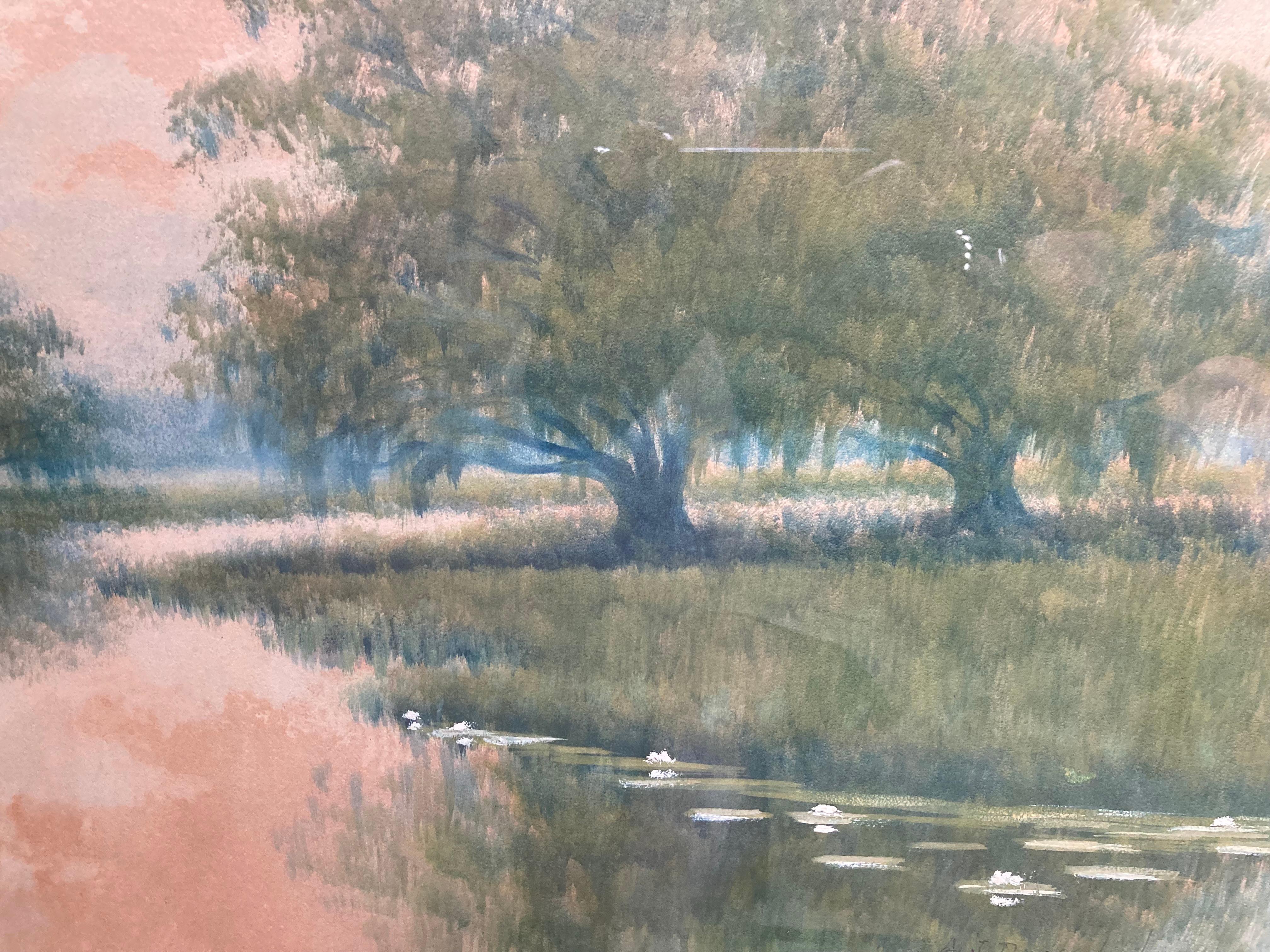(Sorry for reflections in the glass.) A fine Alexander Drysdale oil wash out of the estate of Cayce Odom of Charlottesville, VA.  I stay away from the more insipid Drysdales - there are many that have a washed-out look - but this is another really