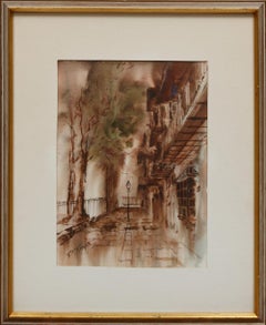 Pirate's Alley, Nouvelle-Orléans (aquarelle originale de Robert Rucker)