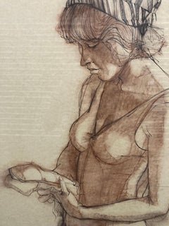 Dancer (Original Drawing, Charcoal and Conte Crayon)