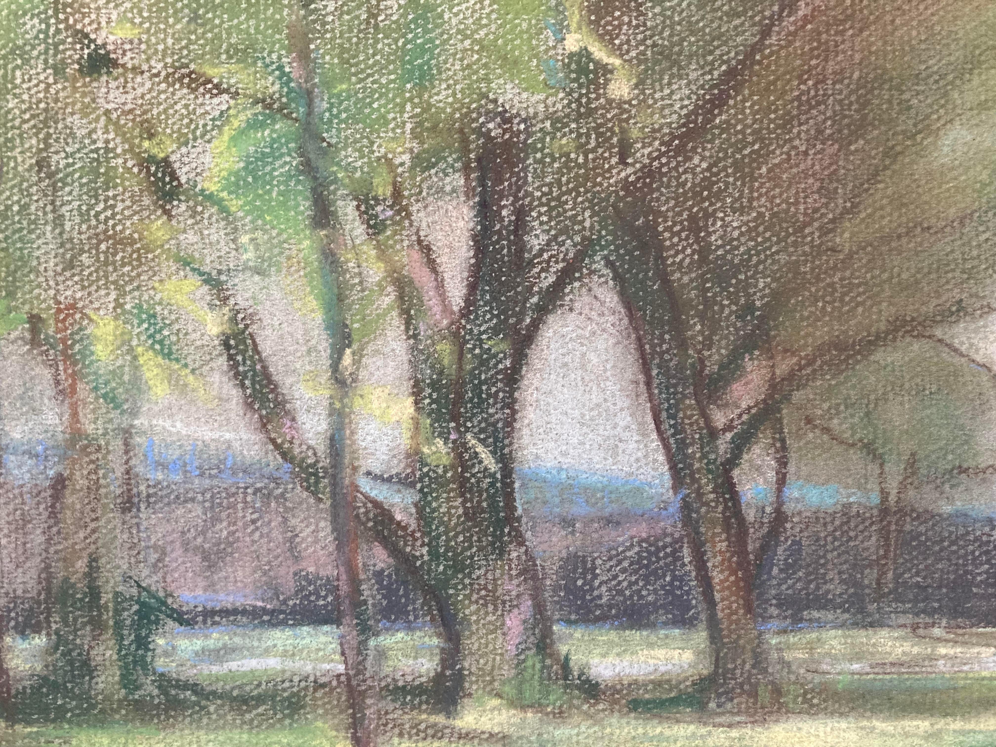 Árboles en un paisaje (Nueva Orleans, Southern States Art League, WPA, n. 1905) en venta 2