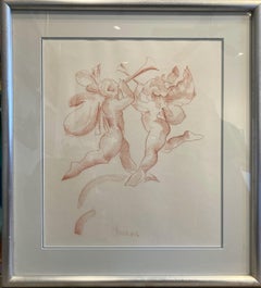 George Dureau (New Orleans) „Two Angels“, groß, fein gerahmt