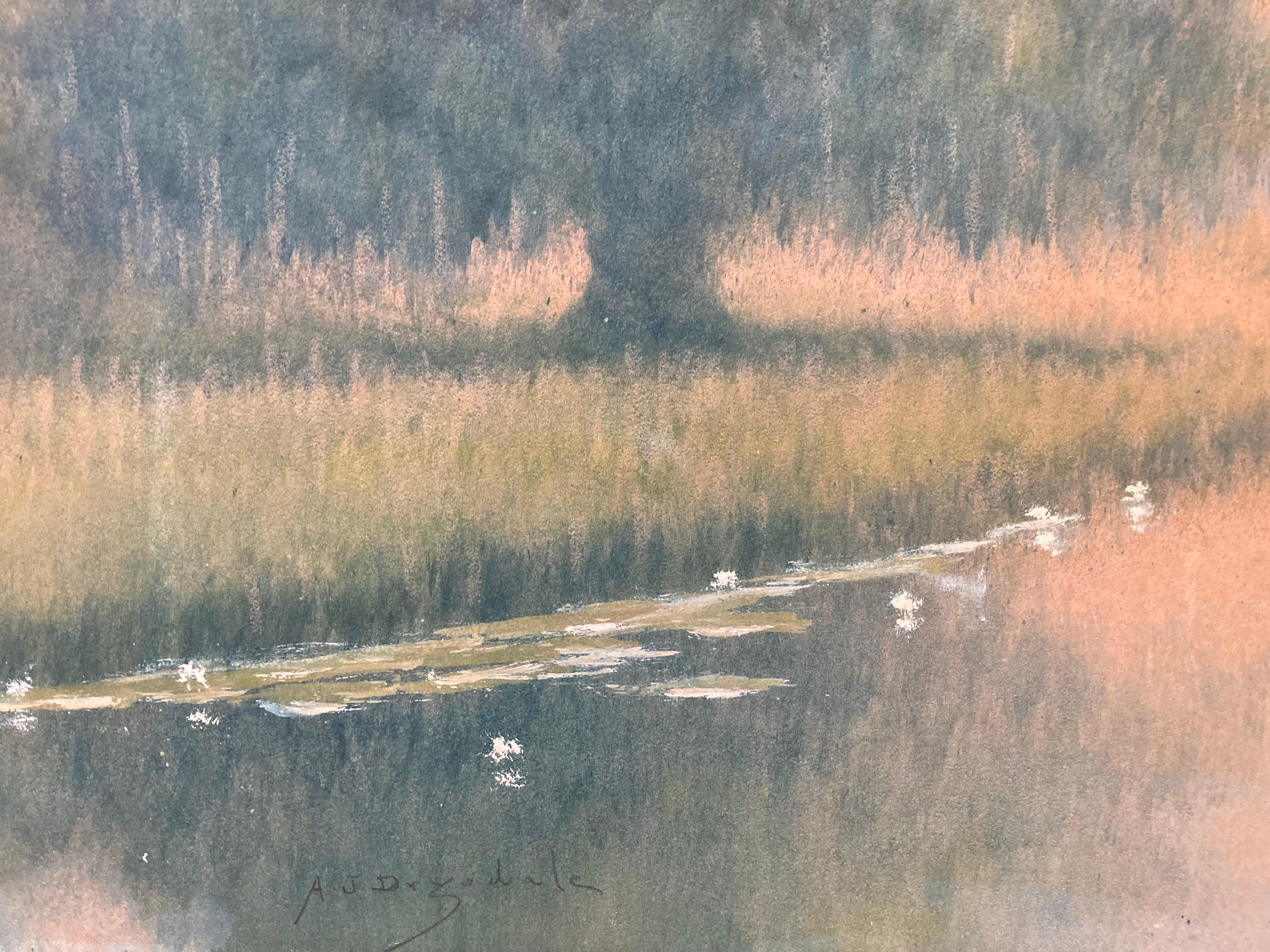 Alexander Drysdale, Live Oak and Cypress Trees - Framed For Sale 1