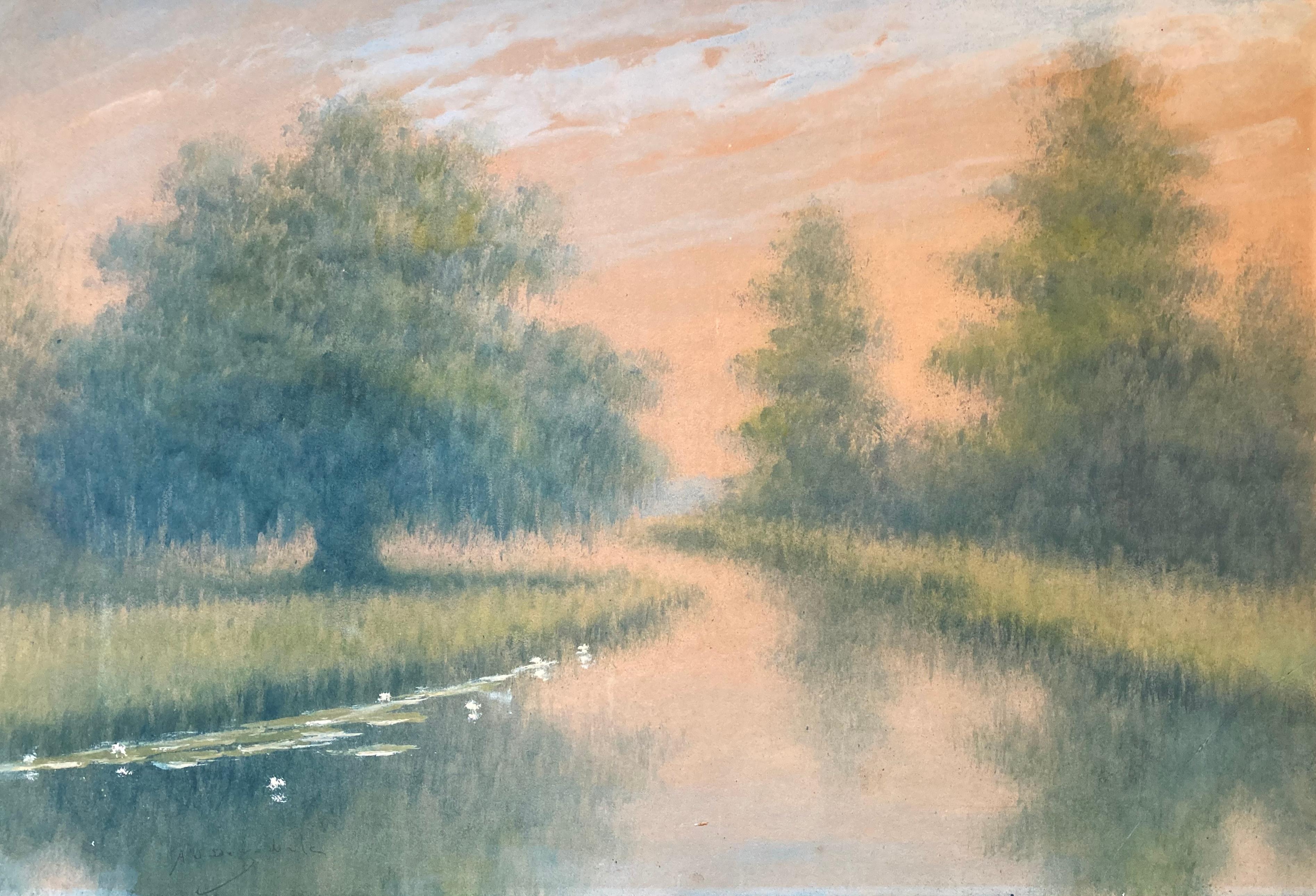 Alexander Drysdale, Live Oak and Cypress Trees - Framed For Sale 4