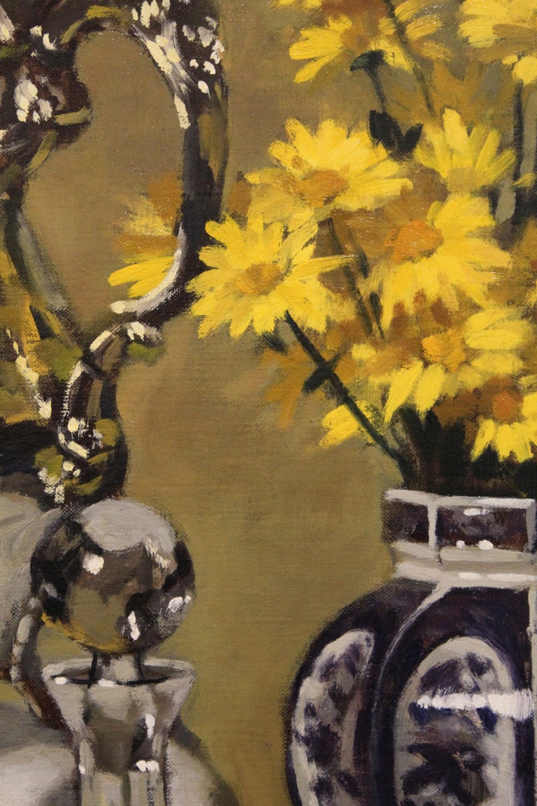 Gregory Hull Very Large Still Life with Sterling For Sale at 1stDibs