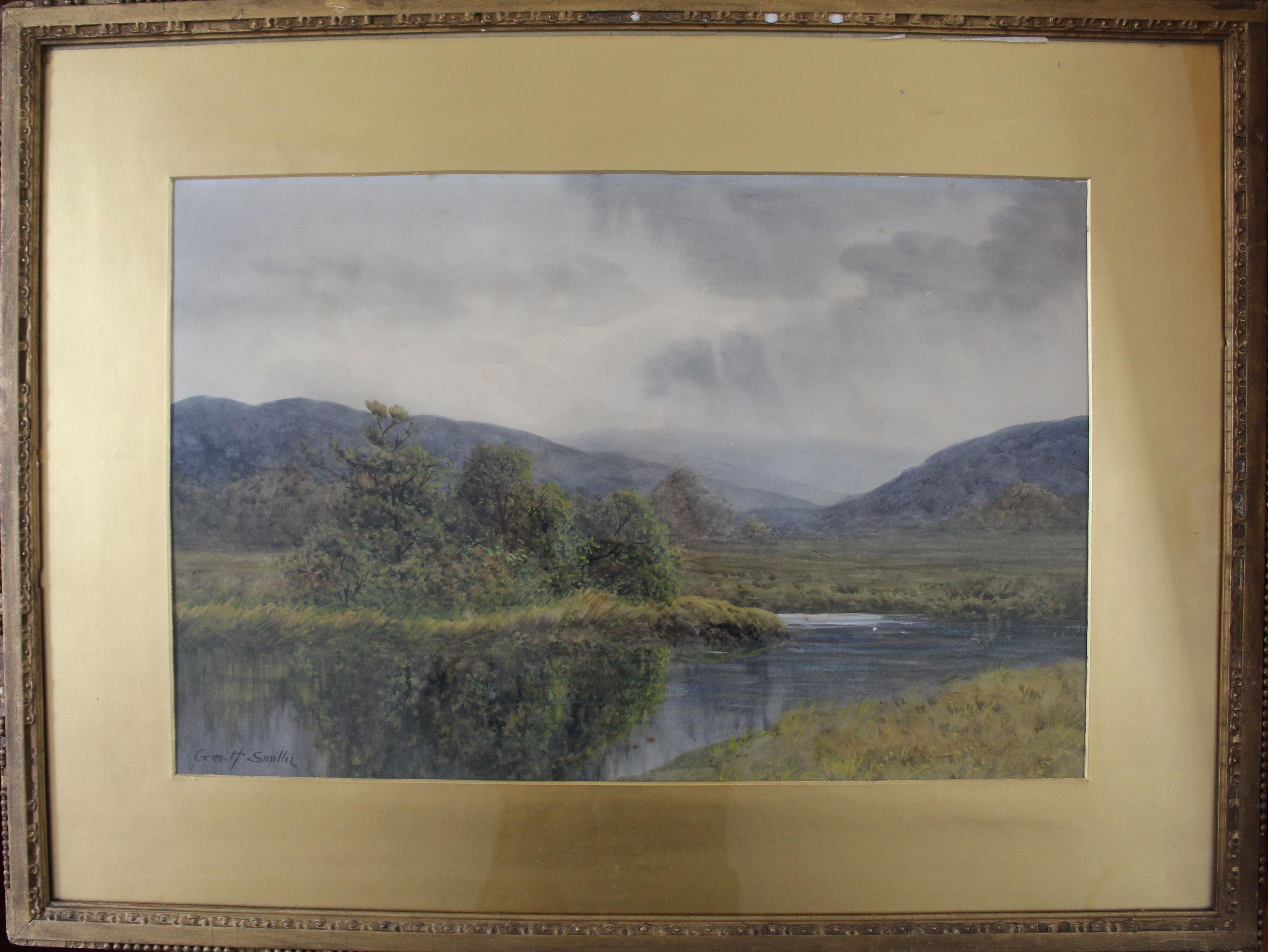 George Smillie, Lake Scene - Painting by George Henry Smillie