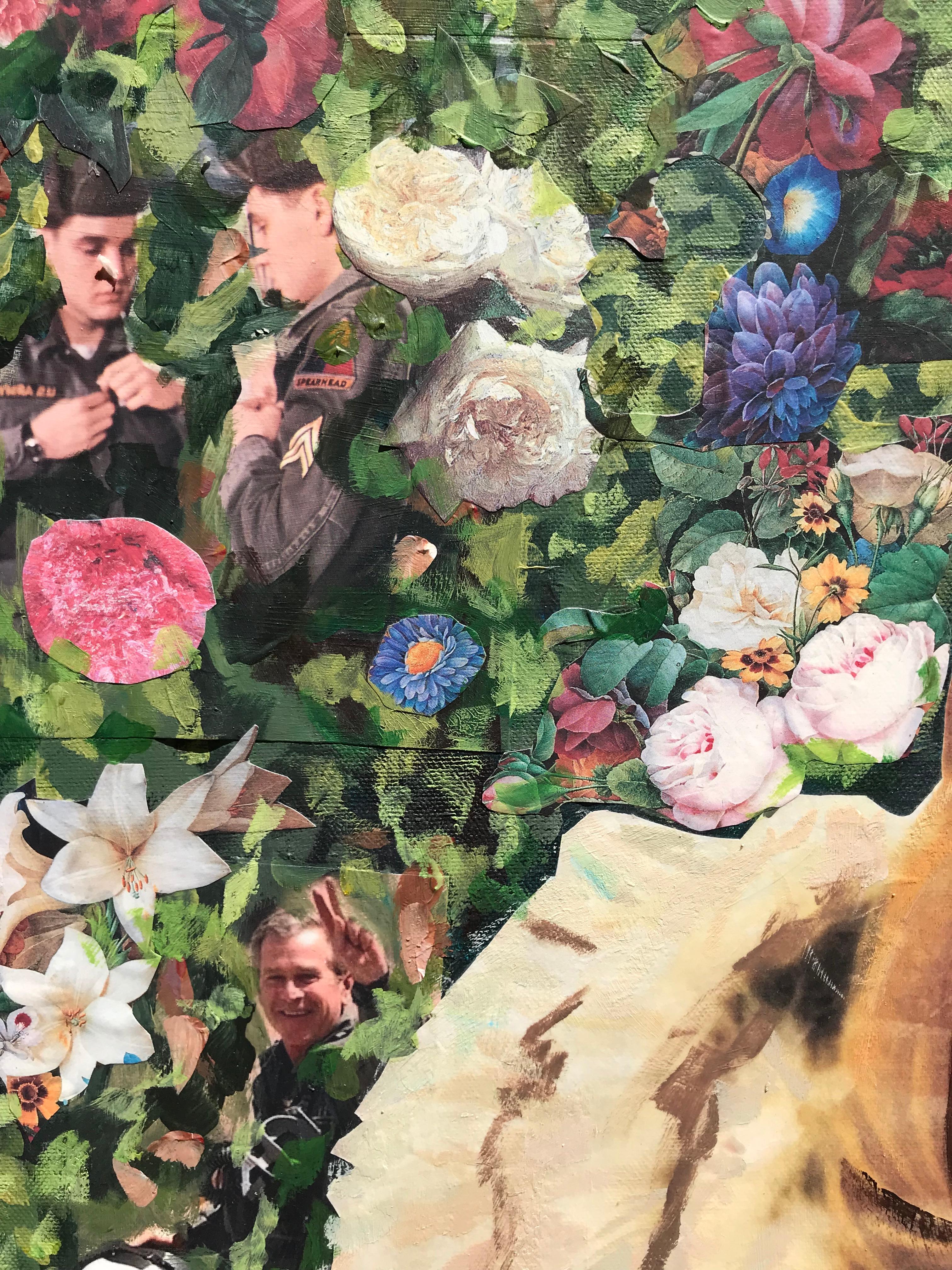 « All Quiet on the Western Front » de Gunner Dongieux - Peinture à collage contemporaine en vente 2