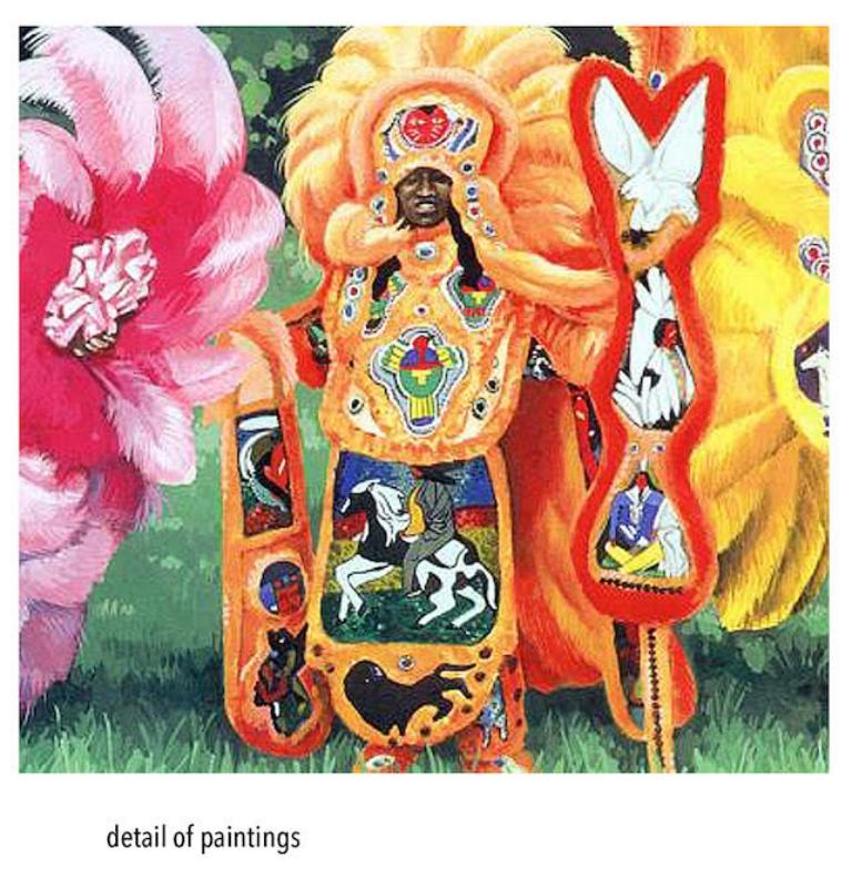 Mardi Gras Indian Chiefs, New Orleans (Set of 2) - Painting by Mark Andresen