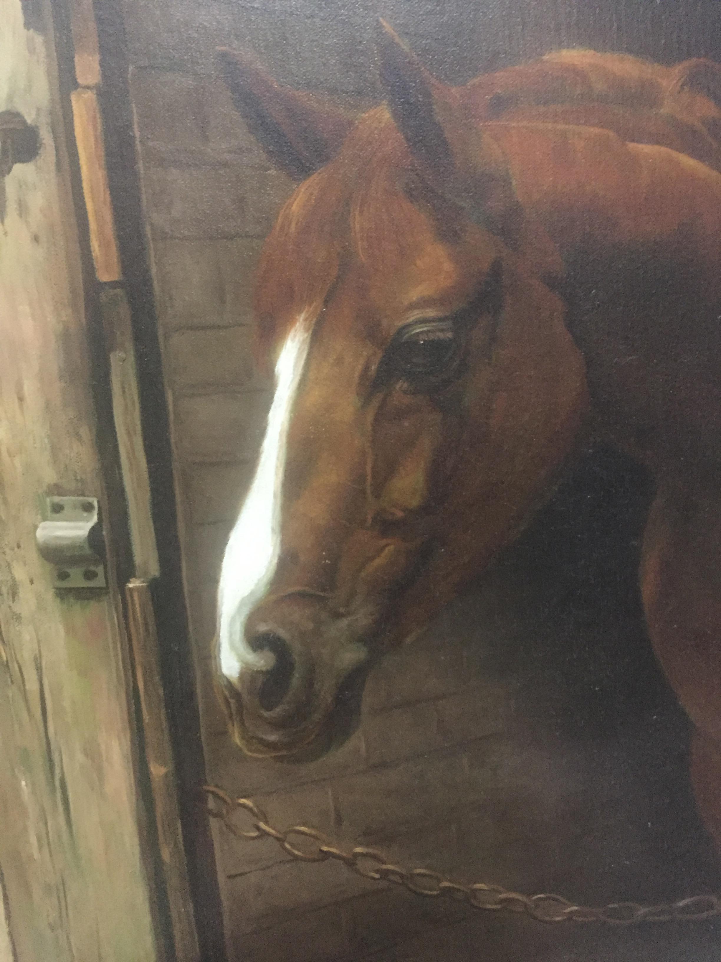 Ron Balaban Animal Painting - Bay Horse at Rest