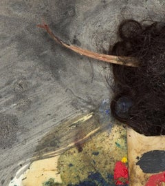 "The Inquisitor" - Contemporary Multimedia Abstract Portrait Painting