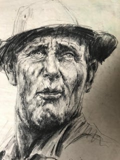 "Wisdom" - Mid-Century Graphite Portrait Drawing