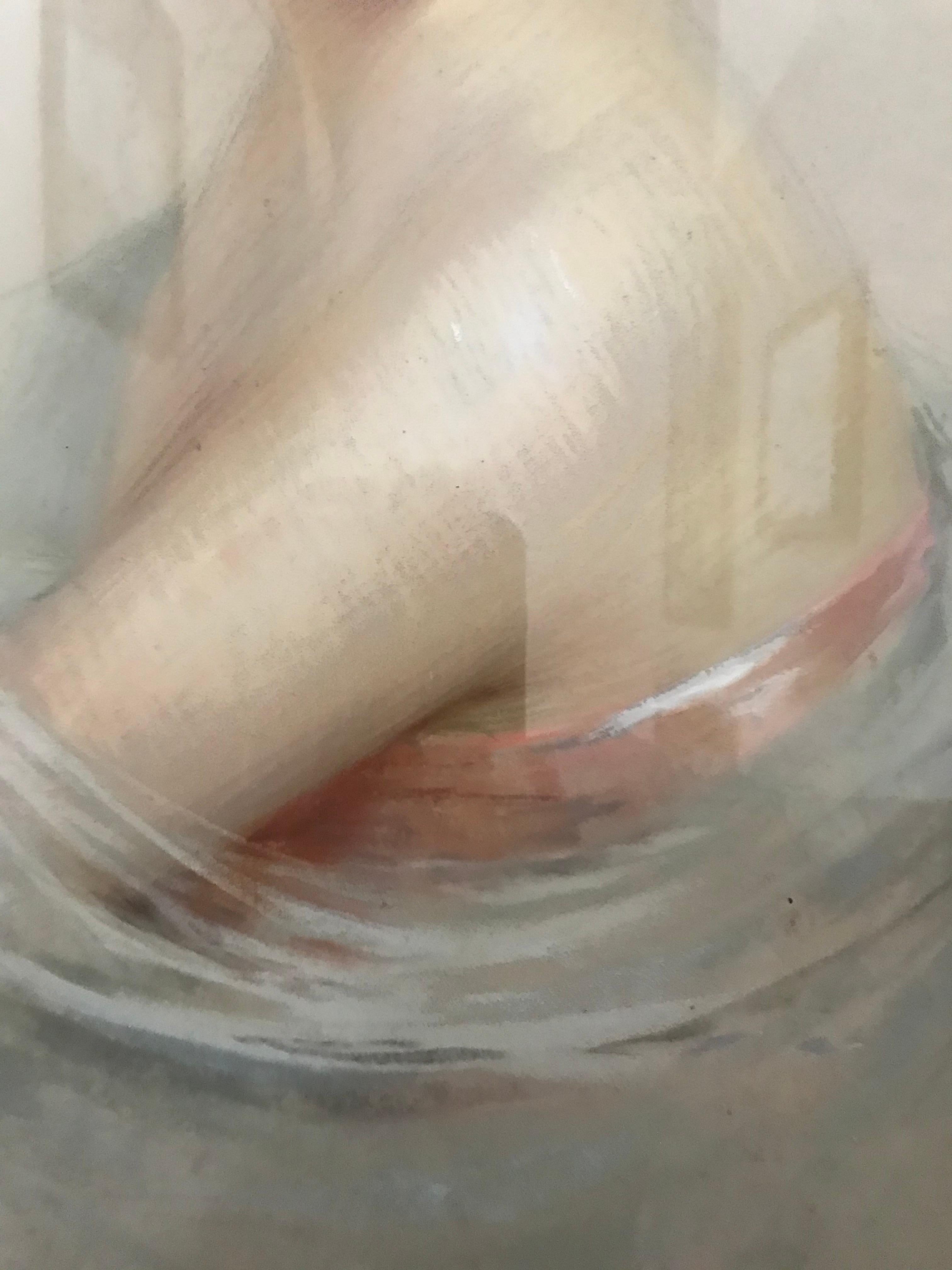 Ich entschuldige mich für die Spiegelungen auf dem Glas dieser exquisiten Pastellzeichnung von Gaston Bouy. Es befindet sich in einem sehr schönen Rahmen in großartigem Zustand, und ich wollte es nicht zerlegen, um das Stück zu fotografieren, denn
