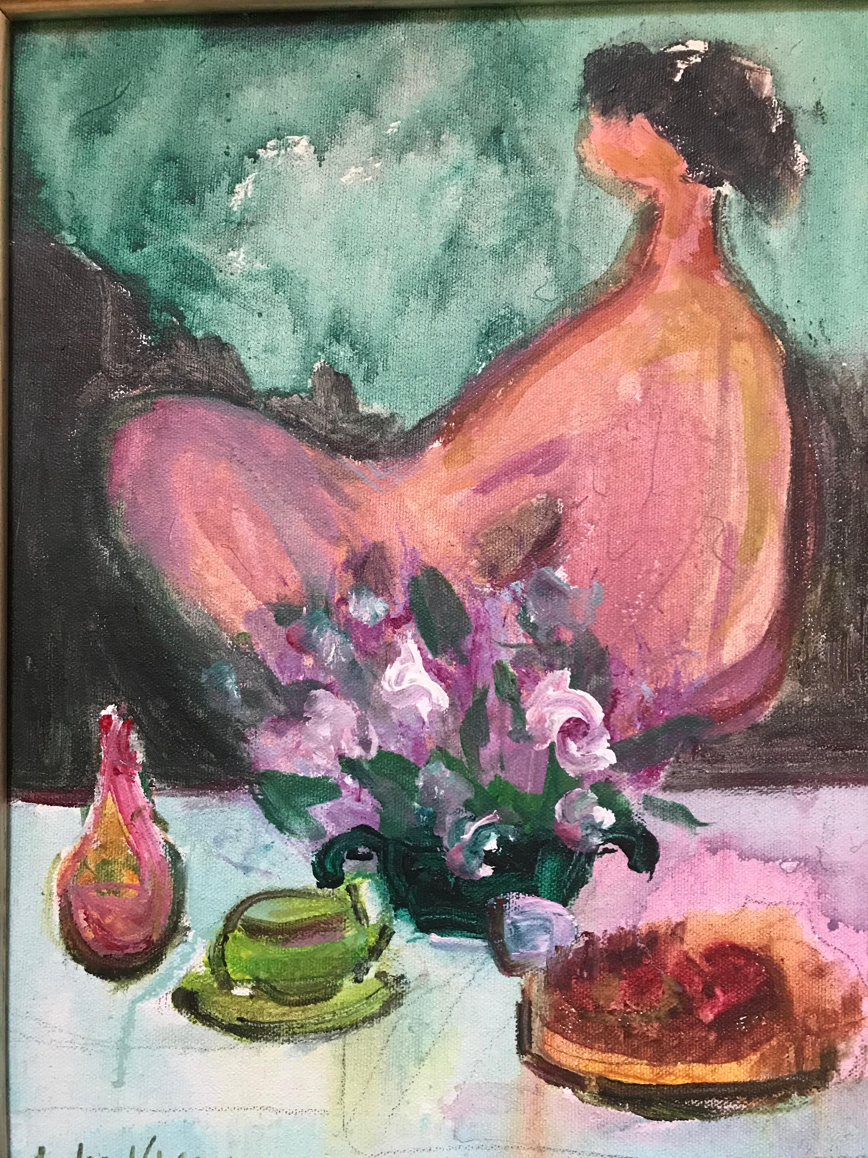 Still Life with Woman - Painting by Eindo Wilson