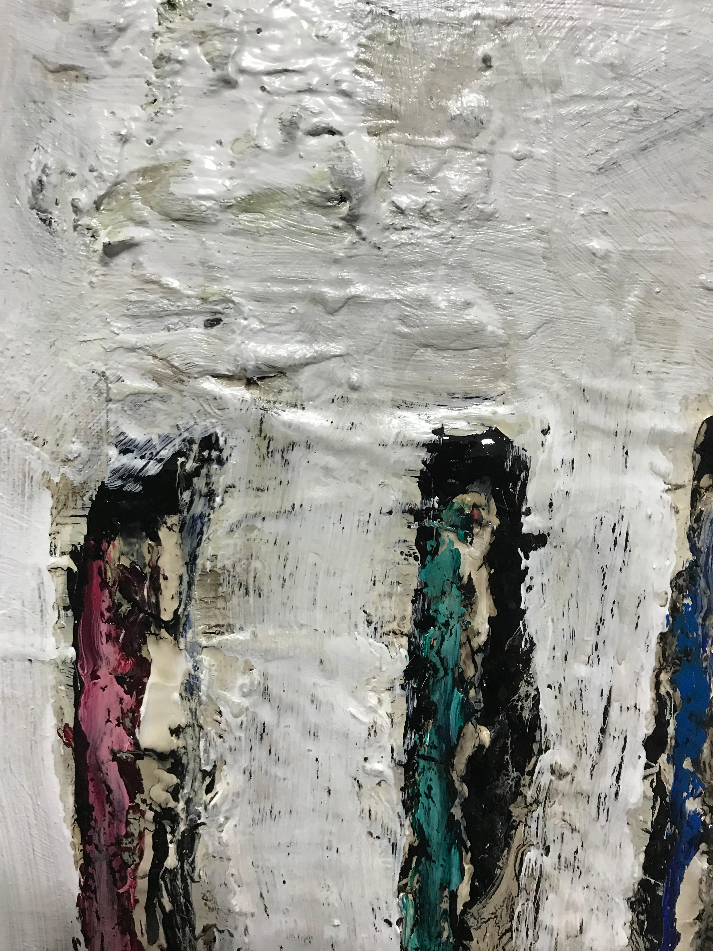 Fa parte dell'attuale serie di dipinti che utilizzano il catrame e la vernice per la casa oltre ai mezzi d'arte più convenzionali come l'olio e l'acrilico. 

Dichiarazione dell'artista: 