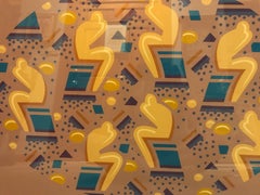 Robert Gordy "Seven Figure Oval" - Framed New Orleans Abstract Print