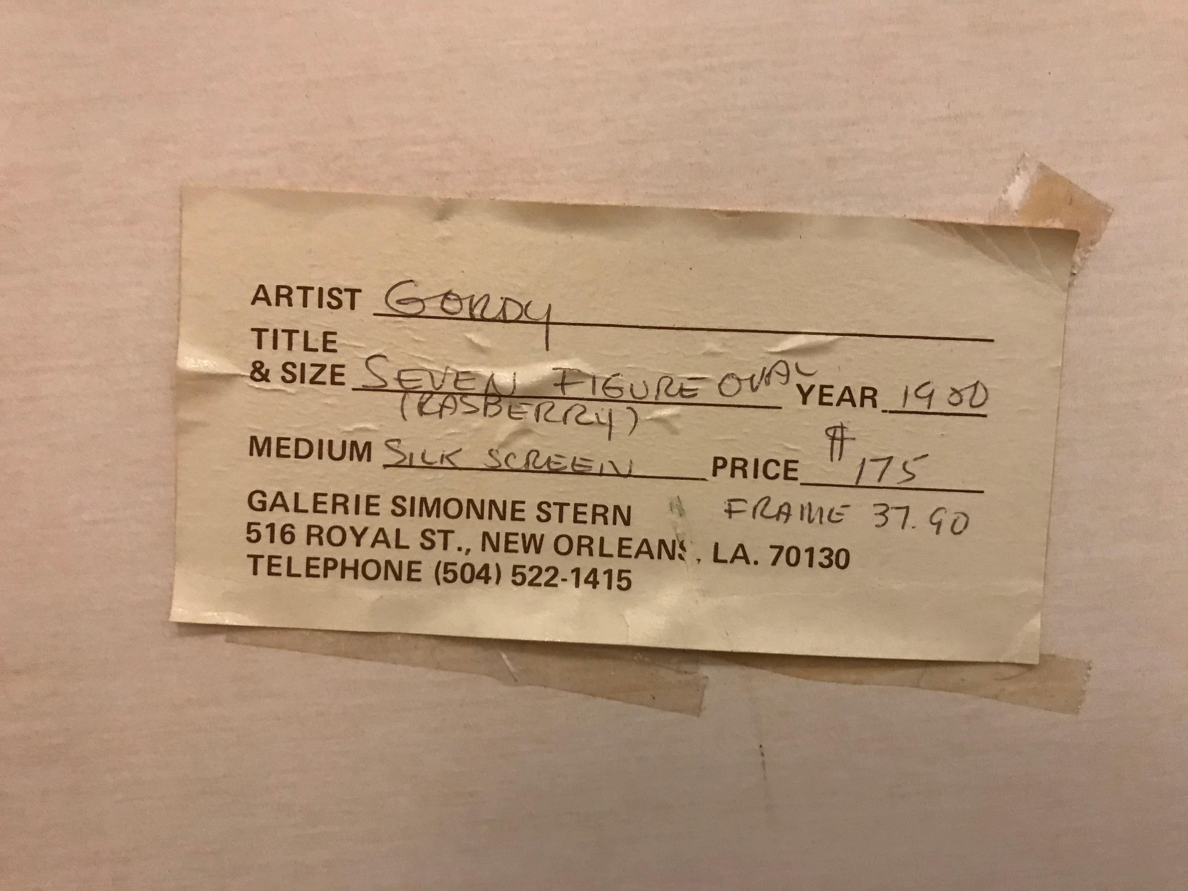 Robert Gordy „“Seven Figure Oval““ – gerahmter abstrakter Druck aus New Orleans im Angebot 4
