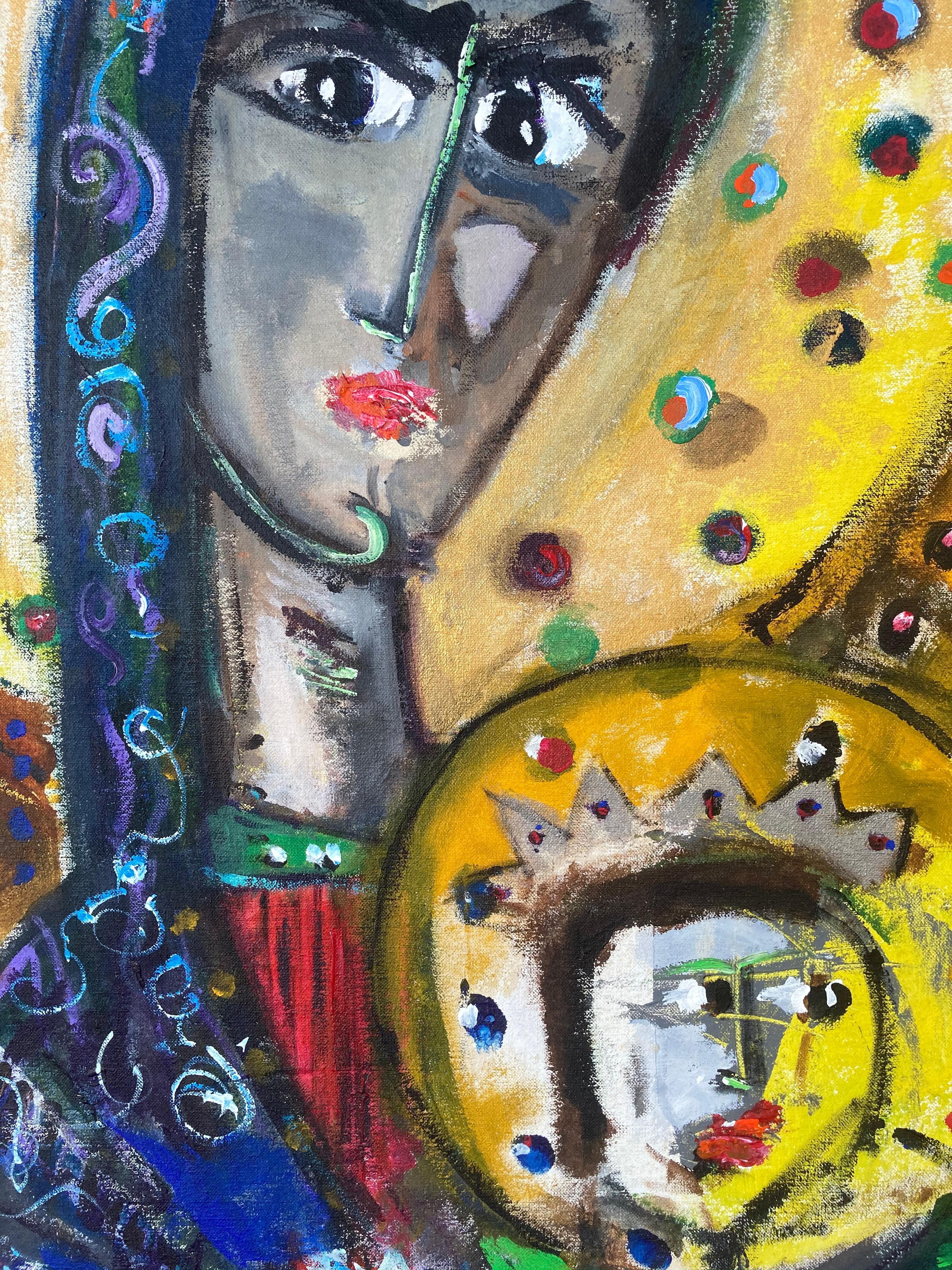 Madonna and Child - Painting by Rene Perez