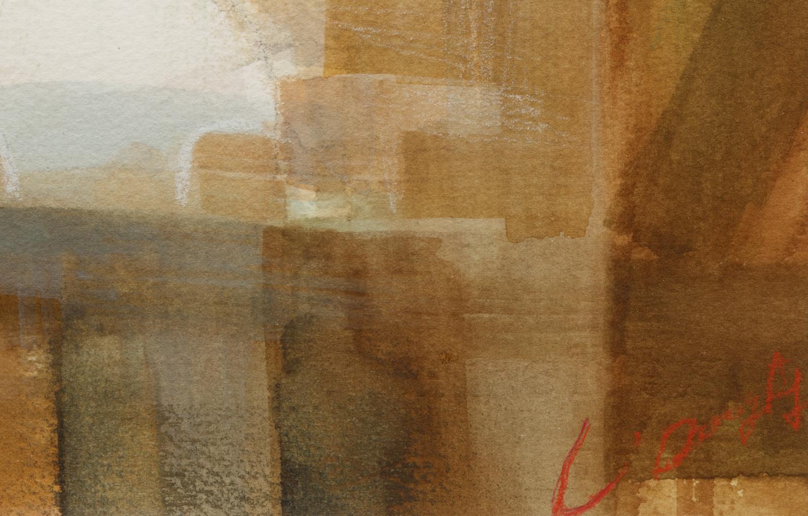 Cette superbe aquarelle, complexe et relativement grande, a remporté le Ida Wells Stroud Memorial Award de l'American Watercolor Society en 2008, comme en témoigne la plaque apposée, et a fait partie de l'exposition itinérante de la Société. Elle