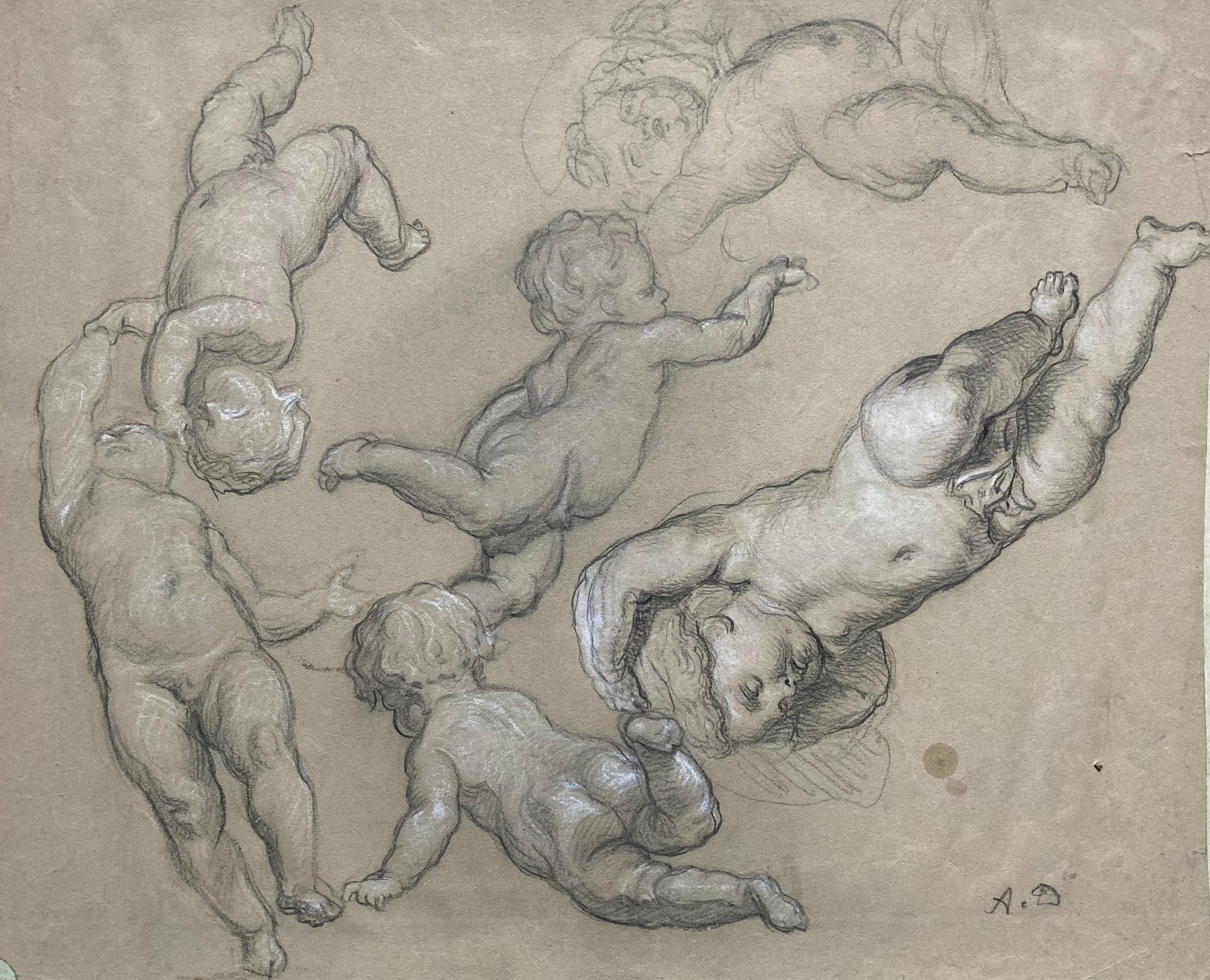 Jean-Baptiste Arnaud-Durbec Figurative Art - Putti (c. 1860)