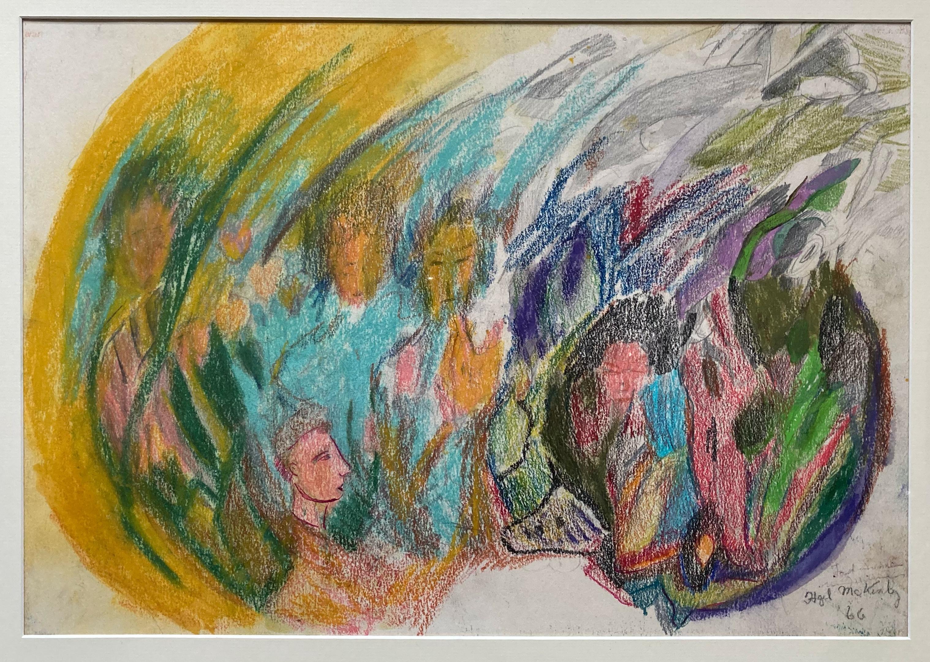 Last Summer (by artist sister of Peggy Guggenheim, niece of Solomon) - Abstract Expressionist Art by Hazel Guggenheim McKinley