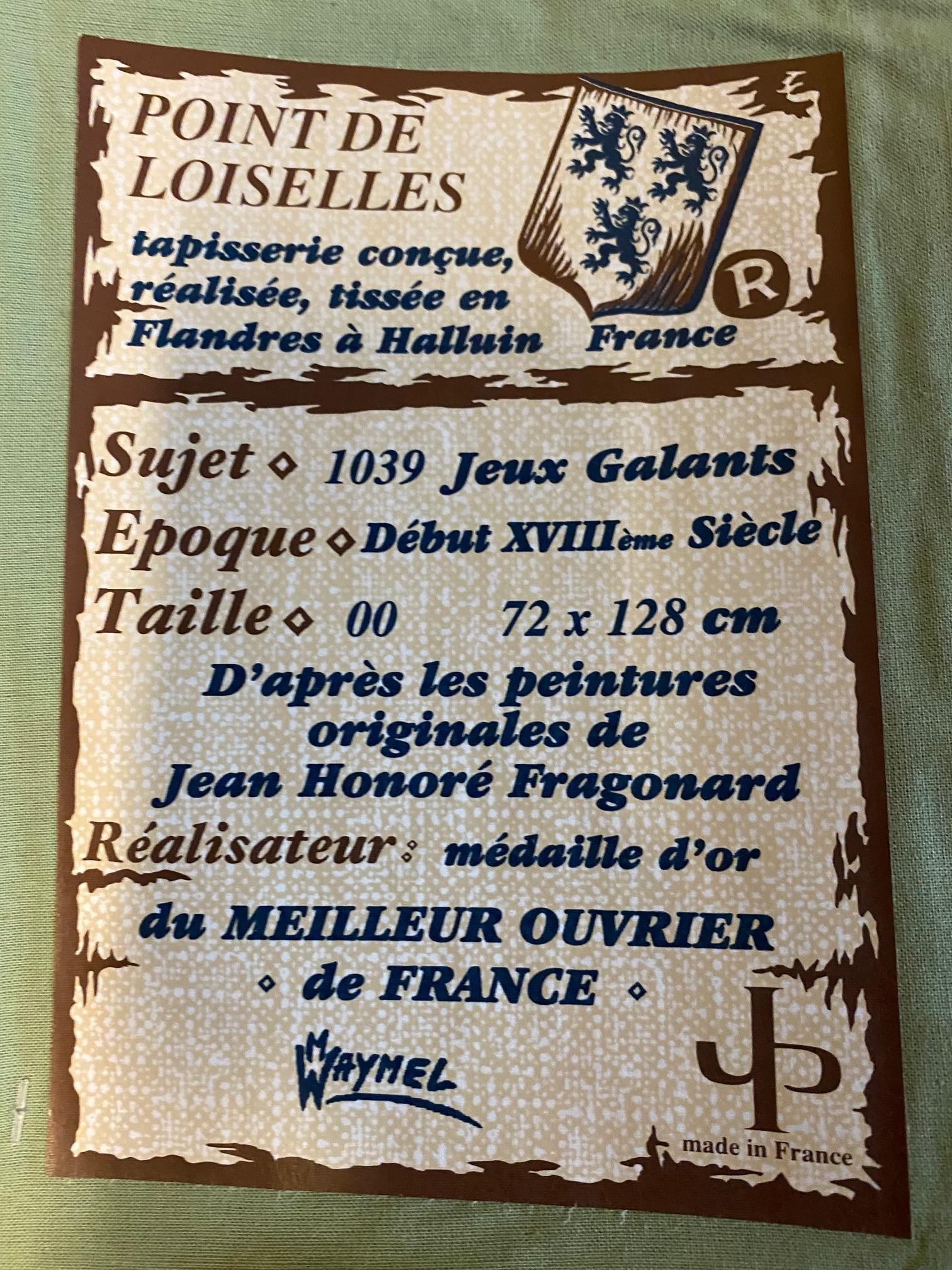 Wandteppich „Jeux Galants“ (Gallant Players) im Angebot 3