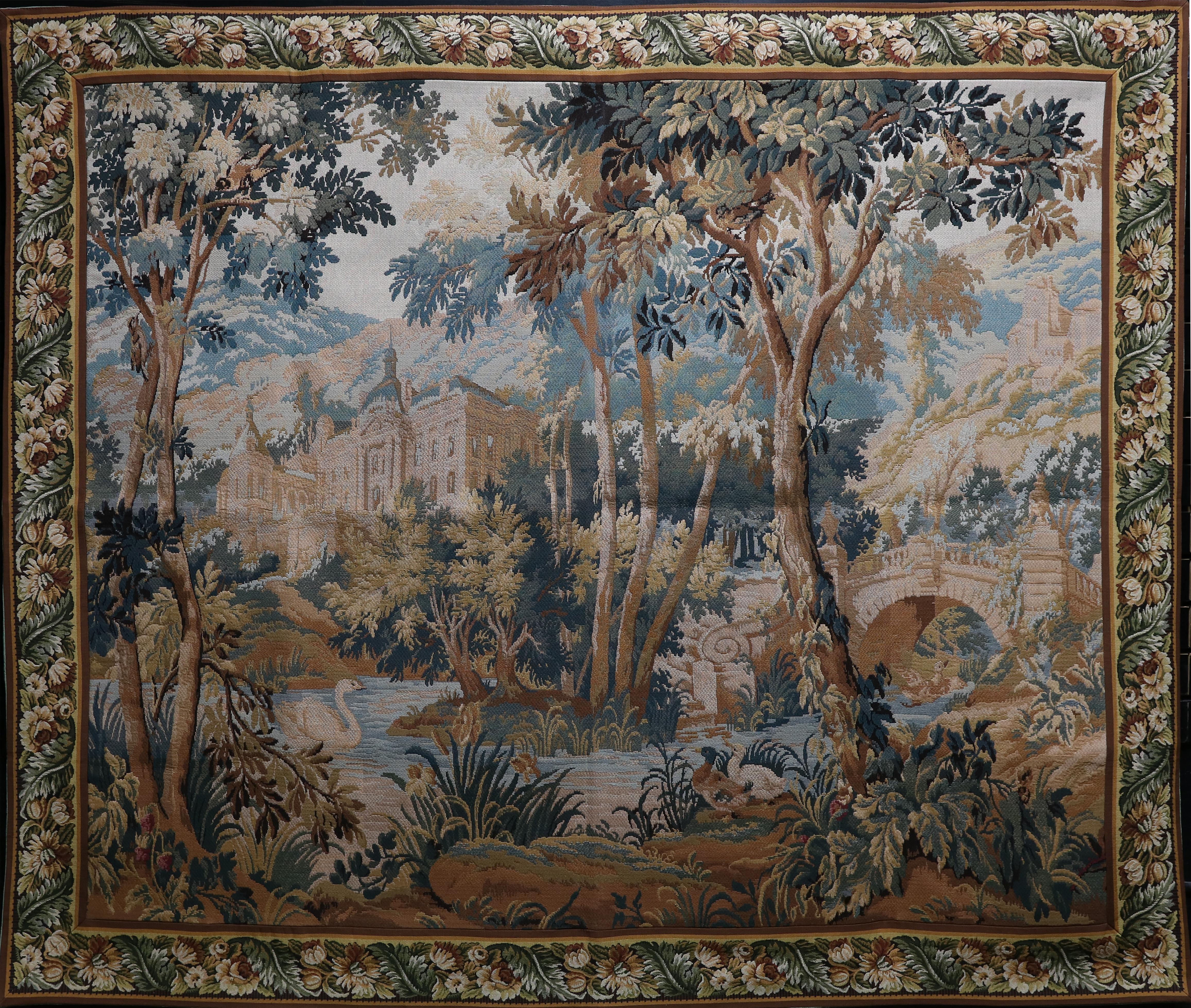 " Le Canards" (The Ducks) Verdue Villeroi Tapestry - Art by Unknown