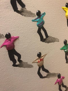 "Network" Mixed Media on Canvas by Jose Ferrandiz 39 x 39 in