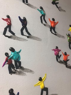 "Affinity" Mixed Media on Canvas by Jose Ferrandiz 31 x 31 in