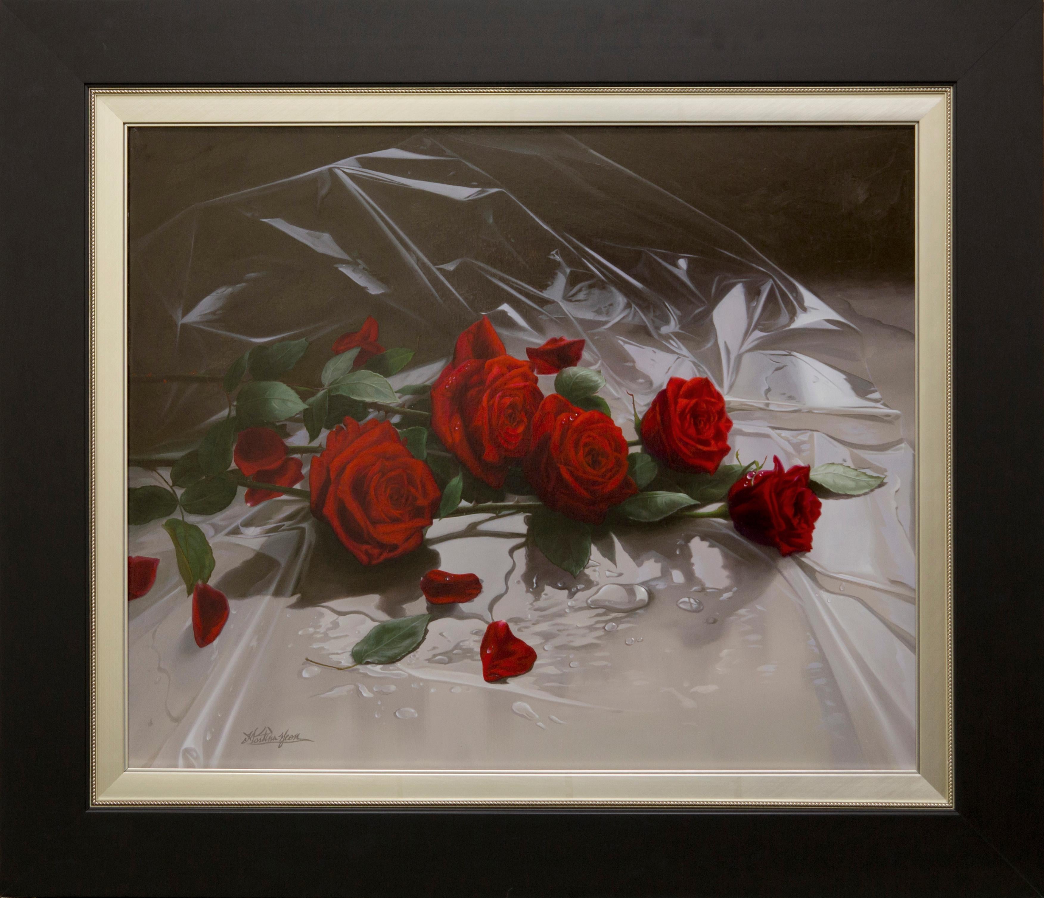 Item is in excellent condition and has only been displayed in a gallery setting. Item includes frame; framed dimensions are approximately 33 x 38 inches.

Martina Yeon, born in 1962, has lived in her adopted country Spain since 1991.  Starting to