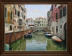 Licio Passon "Venice Canal" 47" x 63" Oil on Canvas 