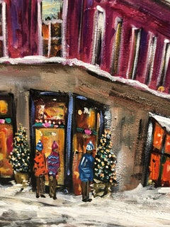 "Shopping Downtown" by Andrea Berenguer 26" x 31" Oil on Canvas