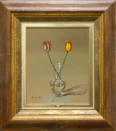 Marisa Mallol "Still Life with Red & Yellow Tulips" 18" x 15" Oil on Canvas