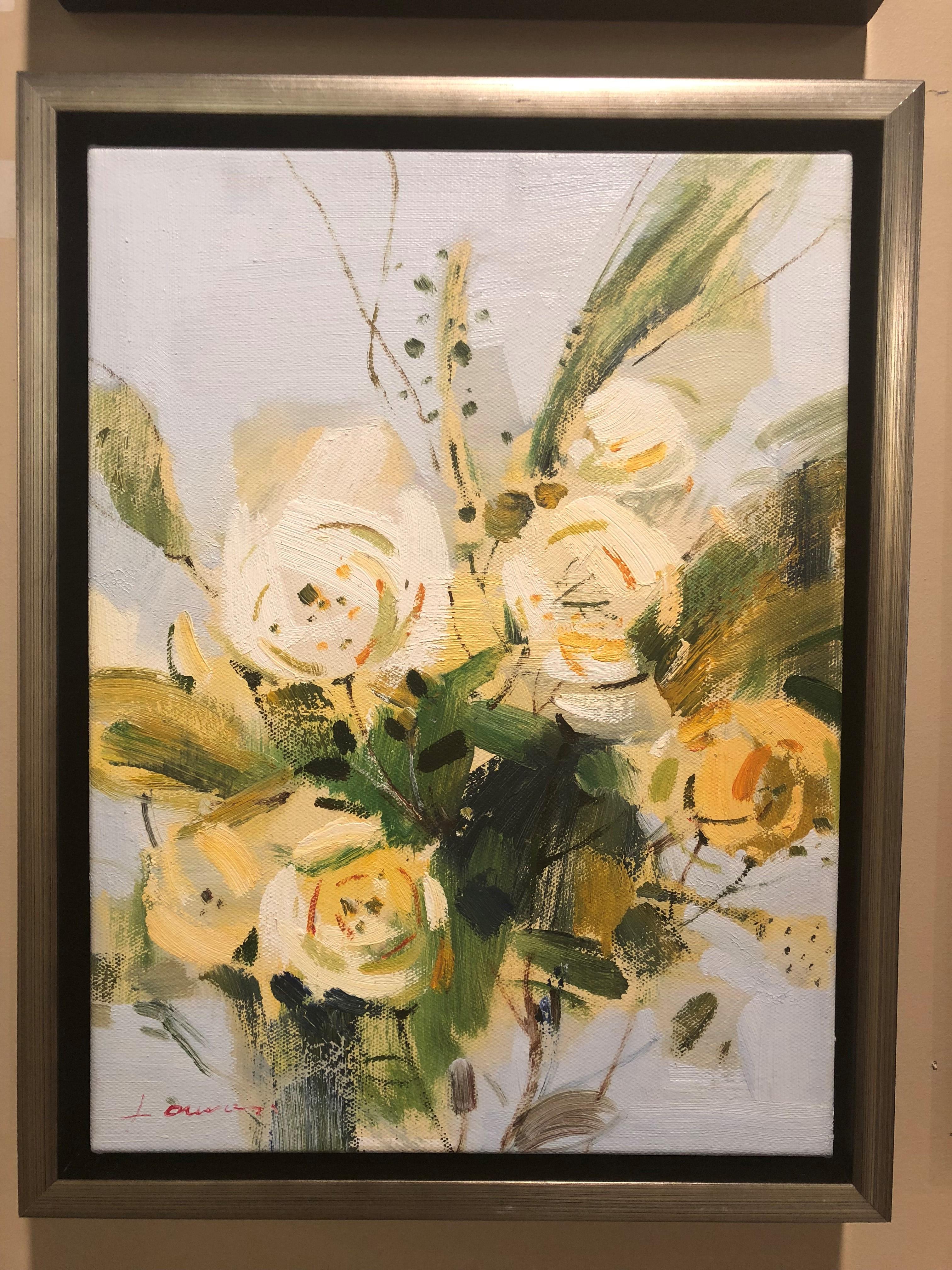 Item is in excellent condition and has only been displayed in a gallery setting. Item includes custom built frame; framed dimensions are approximately 14 x 18 inches.

Laura was born May 15th, 1983 at TaeRings City, RyoLing Providence in China.