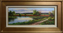 "Summer Afternoon" by Jorge Carbonell 9 x 24 inch Oil on Canvas